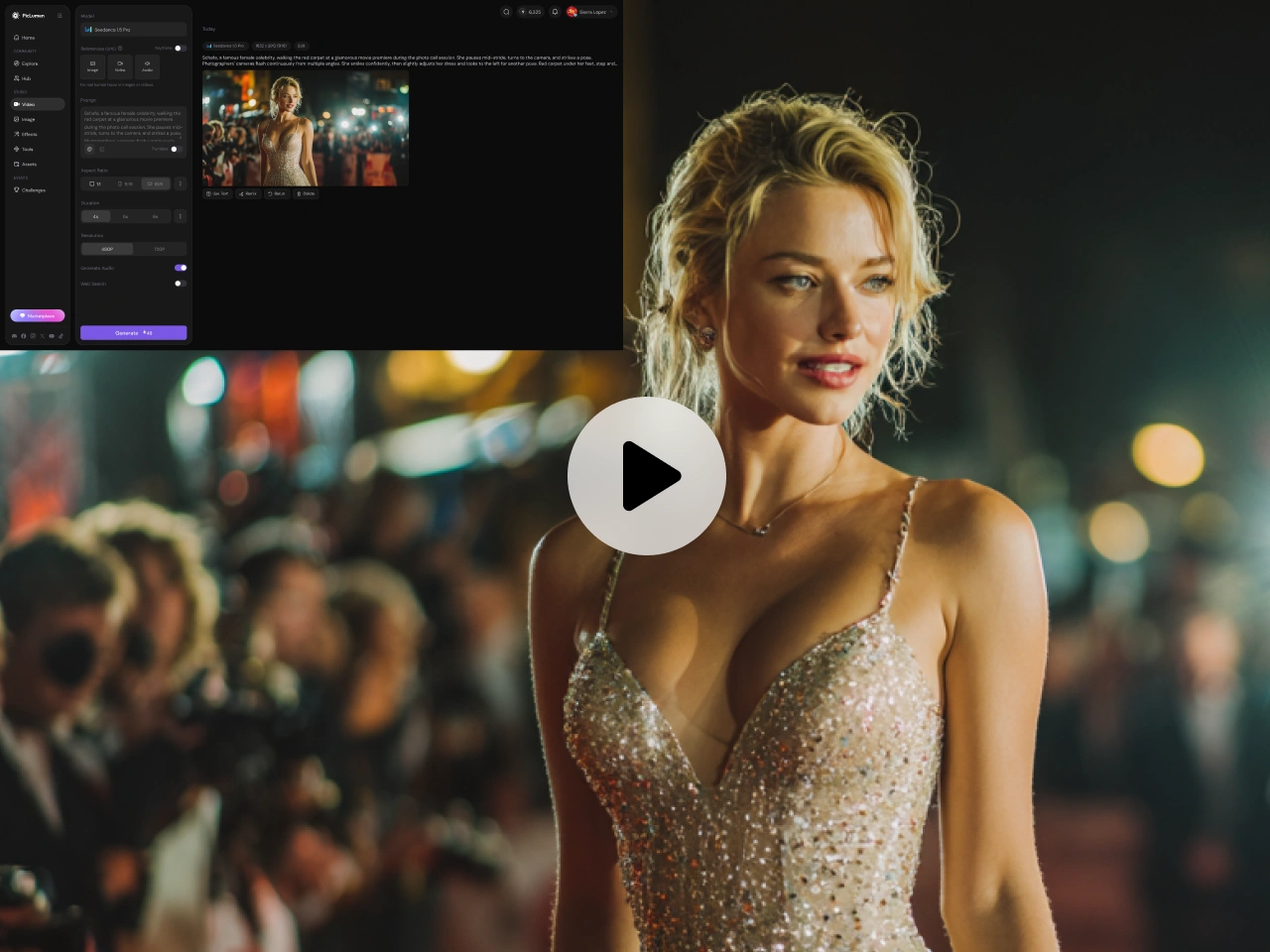 ai celebrity video generator red carpet